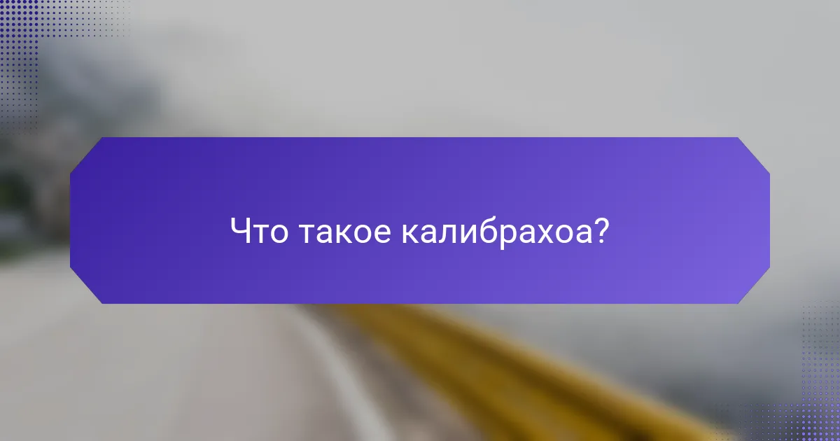 Что такое калибрахоа?