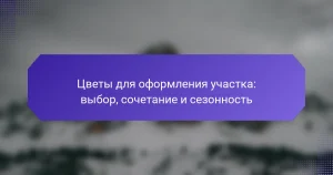Цветы для оформления участка: выбор, сочетание и сезонность