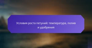 Условия роста петуний: температура, полив и удобрения